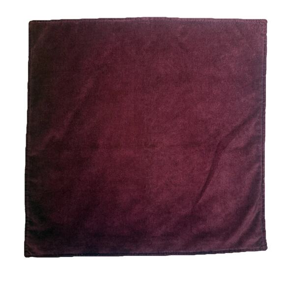 Crate & Barrel Port Velvet Pillow Cover 20x20 Burgundy Wine Plush Zipper (1) - Picture 1 of 4
